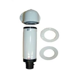 TERMINAL VENTOUSE TELESCOPIQUE D80/125 - 60/100 Avec Prises De Mesures AZB1348 ELM LEBLANC