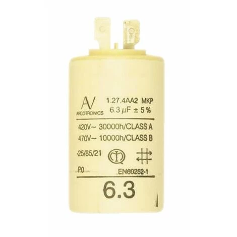 Condensateur 2.0µf 470Vac - ELM LEBLANC : 87387029220 1 Condensateur 2.0µf 470Vac - ELM LEBLANC : 87387029220