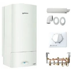 Chaudière Murale Condensation ELM Leblanc Megalis Condens 22KW COMPLETE ( Dosseret + Ventouse + Thermostat Trl22 )